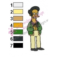 Apu Nahasapeema Simpsons Embroidery Design